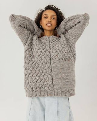 Heartbreaker: Speckled Grey Wool Sweater