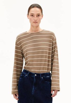 MARYNAA FINE STRIPE | walnut cream-oatmilk