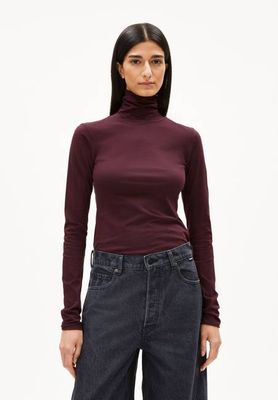 GRAZILIANA WEICHES LANGARMSHIRT | dunkle Preiselbeere