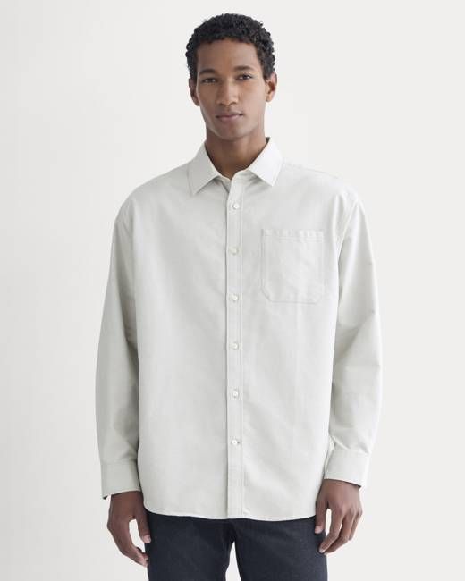 Oversized Oxford Shirt | Grey