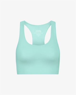 Active Cropped Bra - Teal Blue