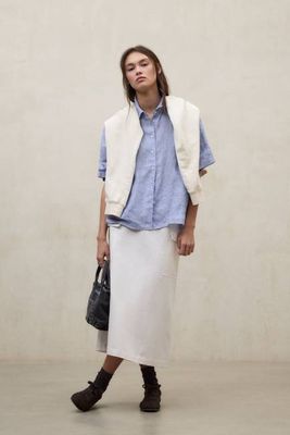 STRIPED BLUE MELANIA SHIRT