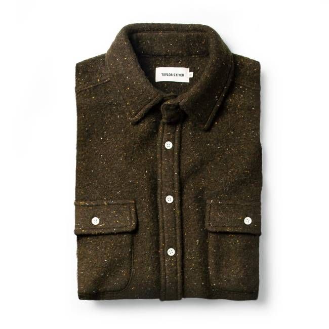 The Leeward Shirt in Olive Donegal