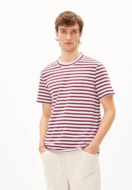 MALMAA STRIPES | white-dark crimson