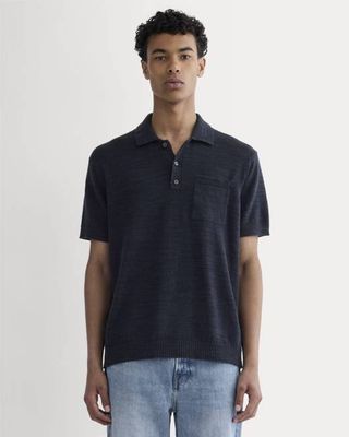 The Cotton Linen Polo | Navy