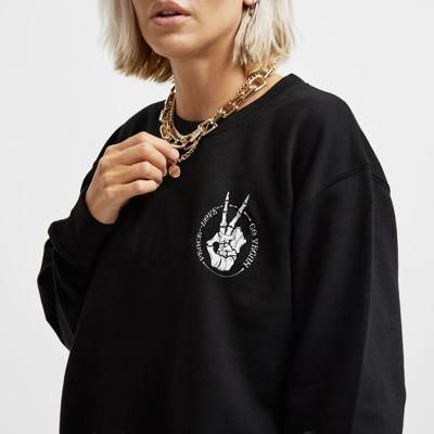 Peace, Love, Go Vegan Sweatshirt (Unisex)