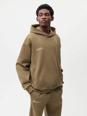 Archive Mens In Conversion Cotton Hoodie—carbon brown