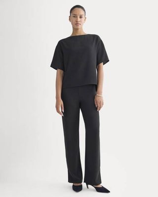 Drapey Crepe Pant | Black