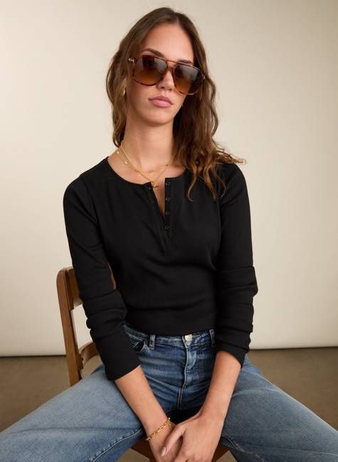 Organic Cotton Henley Top