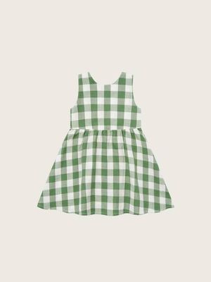 Dill Gingham Ärmelloses Kleid