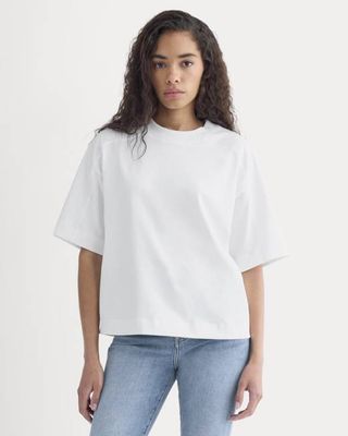 Oversized Seamed Tee | White