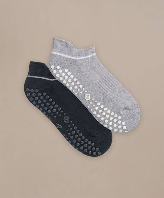 Pilates Grip Short Socks - 2 Pack -Size 4-7