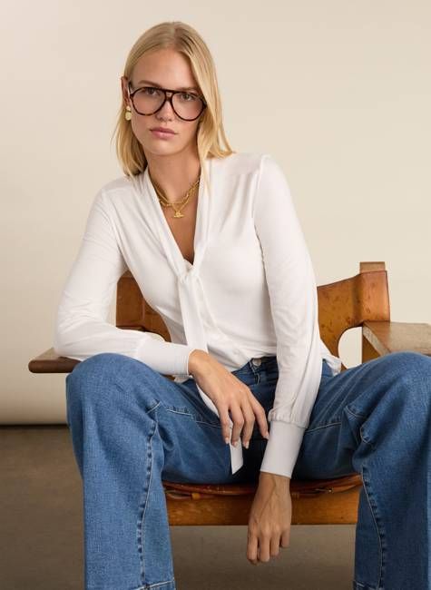 Carina Tie Neck Blouse