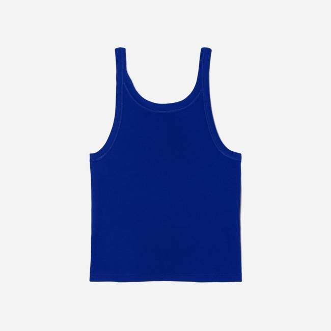 The Pima Micro-Rib Short Tank | Cobalt