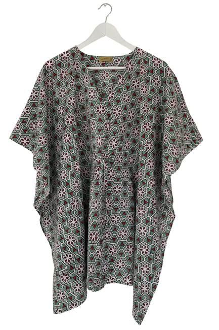 NEW! Block print Kaftan Short No.96