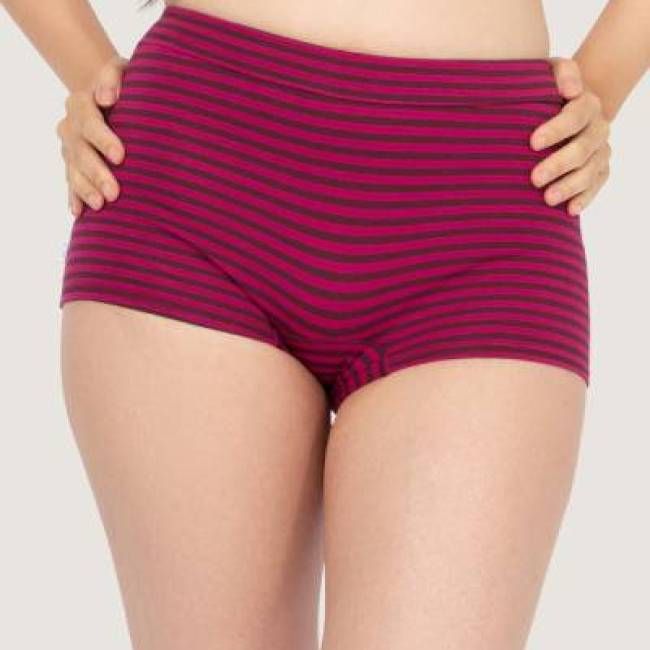Bio-Baumwolle Damen-Badeshorts Isi beere Streifen - kaufen