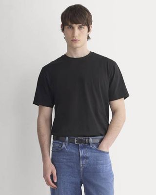 Archive Standard-Fit Cotton Crew | Black