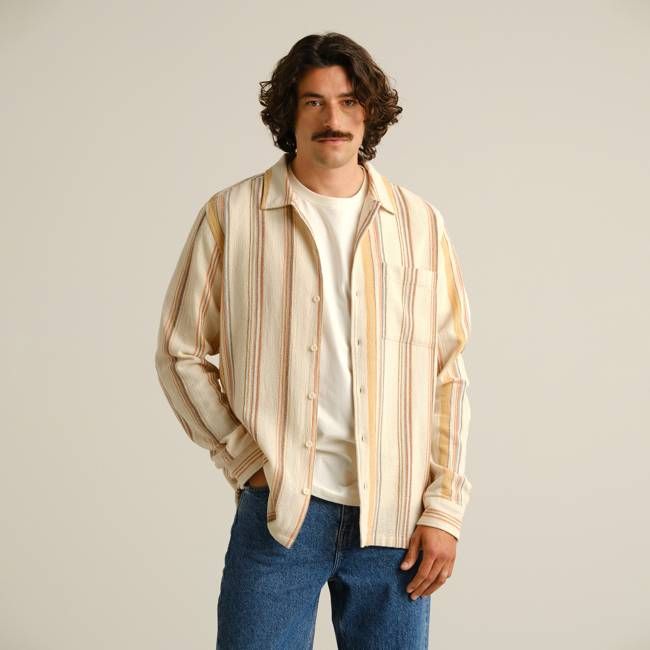 DEDICATED - Shirt Edsta Stripe Off-White
