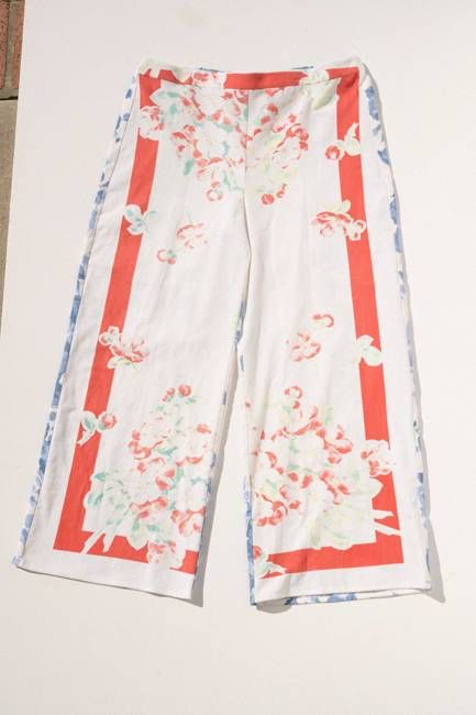 Scout Tie-Back Pant - Red Border/Delft (XL)