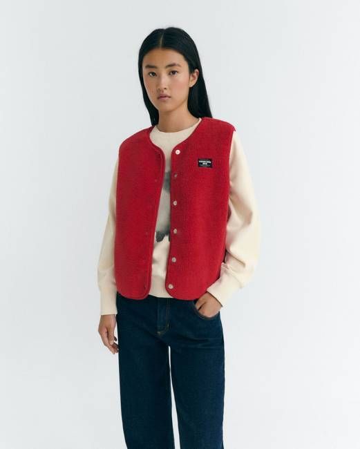 Red fleece Jay vest