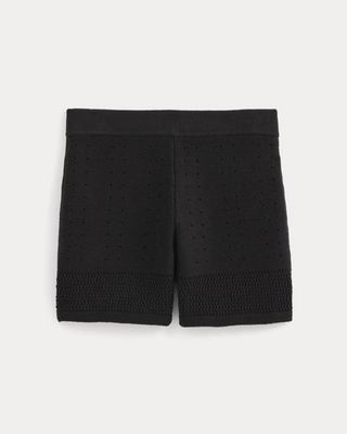 Open-Knit Short in Everyday Cotton | Black