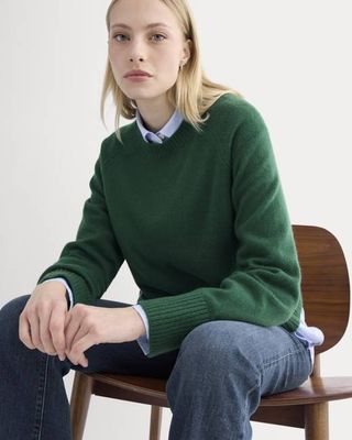 The Boxy Crew in Cashmere | Hunter Green