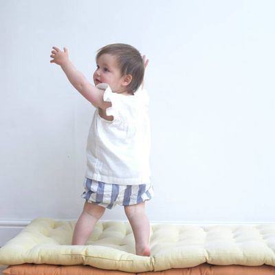 Bloomers (Seersucker Wide Stripe) - Indigo