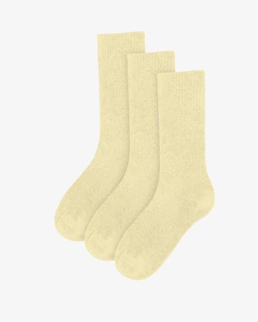 Organic Active Sock - Soft Yellow (3-Pack)