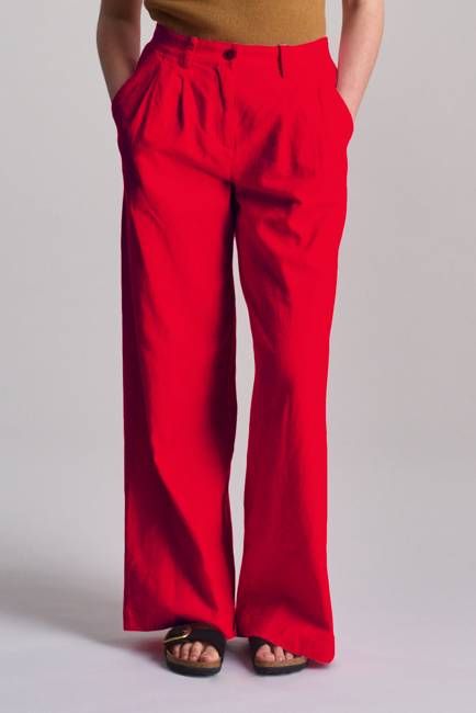 Lion Tencel Linen Trouser - Coral