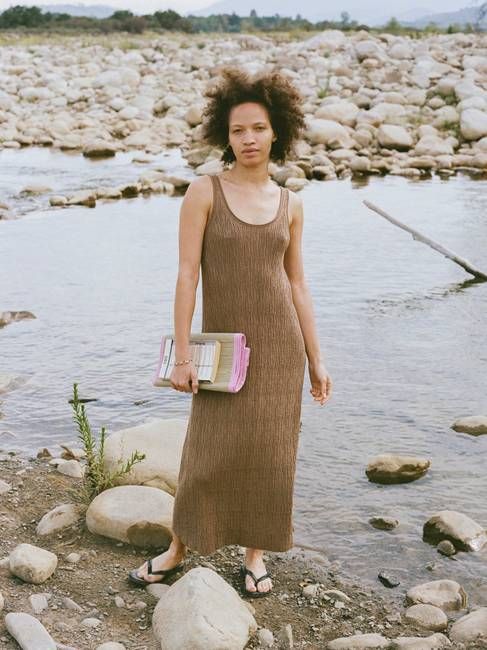 Elaina Dress, Organic Cotton Viscose, Cocoa