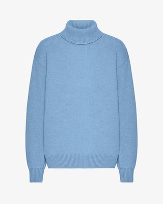 Merino Wool Turtleneck - Seaside Blue