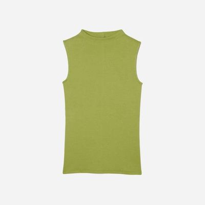 The Pima Micro-Rib Funnel-Neck Tank | Pepper