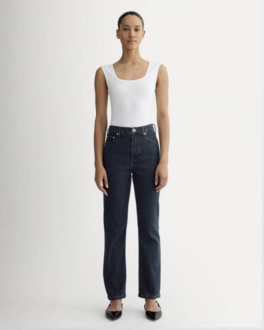 The High-Key Stovepipe Jean | Dark Indigo