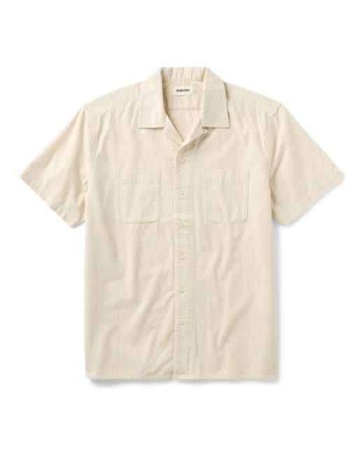 The Conrad Shirt in Heather Oat Pincord