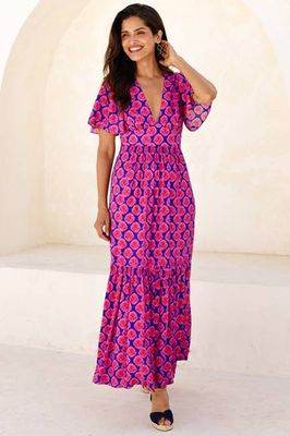 Sylvie EcoVero™ Dress | Blue/Pink