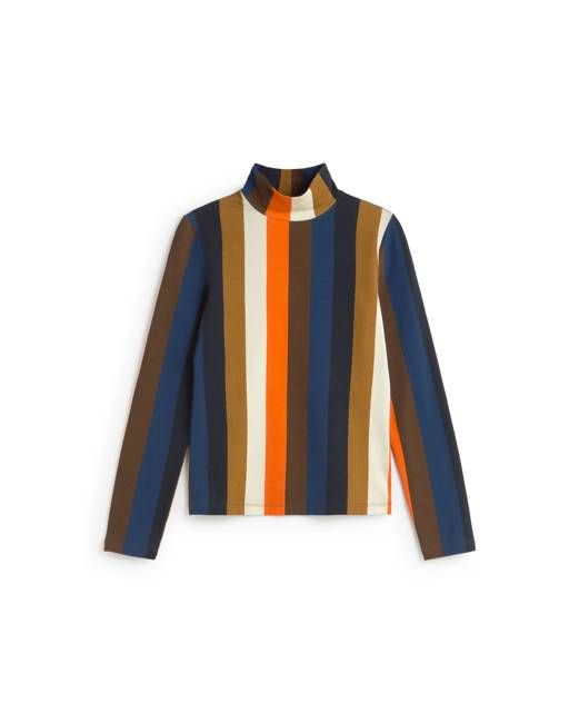 Orange striped burnley Ellen top