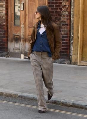 Gwynnie Wool Blend Wide Leg Trousers