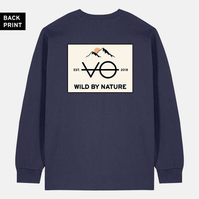 Wild By Nature Back Print Long Sleeve T-Shirt (Unisex)