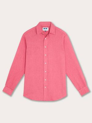 Men's Ruby Red Abaco Linen Shirt