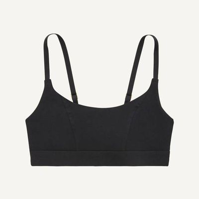 Organic Cotton Tank Bralette in Carbon
