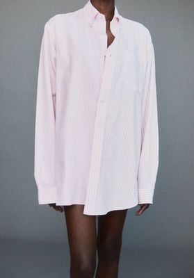 Diana Shirt Stripe Cotton Poplin Pink