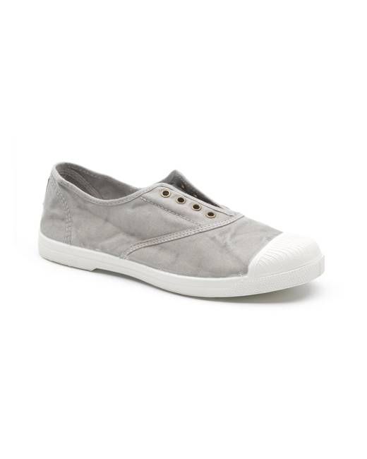 Lola Grey Cotton Plimsolls