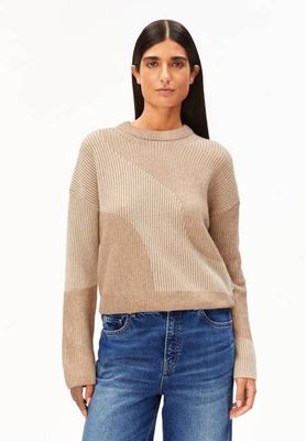 MAYRAA VANISE KNIT SWEATER | camel melange-oatmilk
