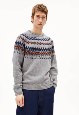 KAALLA FAIR ISLE | silver melange-dusty orange