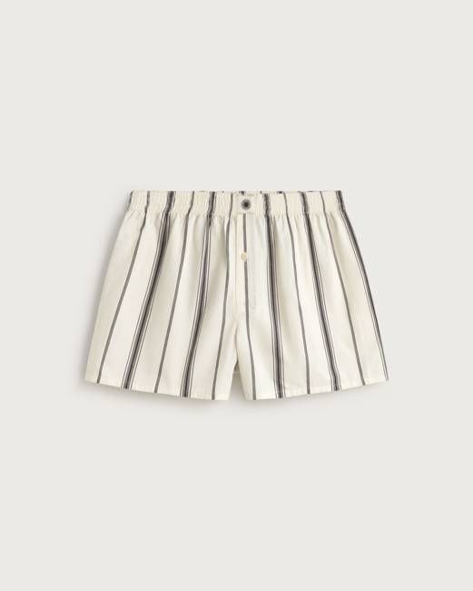 White black striped boxers
