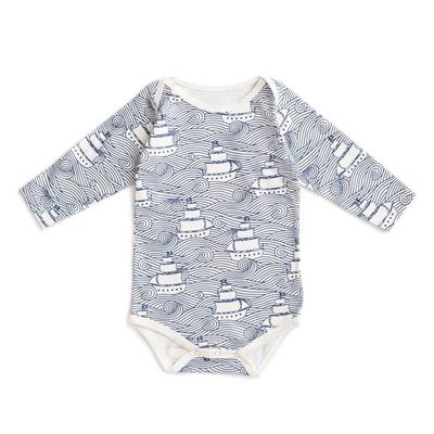 Long Sleeve Snapsuit - High Seas Navy