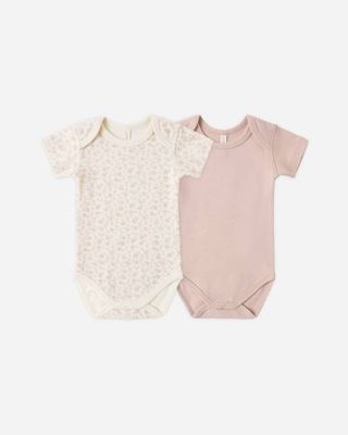 Short Sleeve Bodysuit Pack Ditsy, Blush