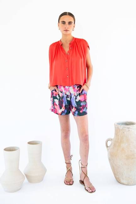 Maya Blouse - Satin Tencel