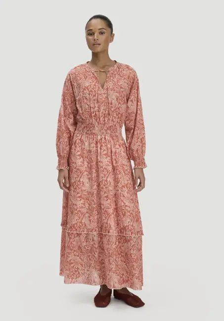 Maxi dress with floral print, made from pure organic cotton