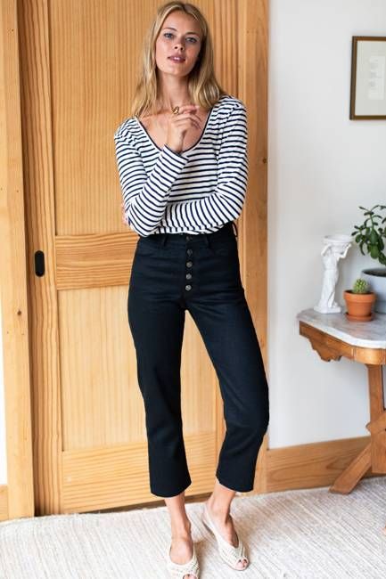 True Vintage Denim Stovepipes - Black Hemp Organic